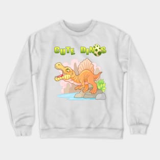 cute dinosaur spinosaurus Crewneck Sweatshirt